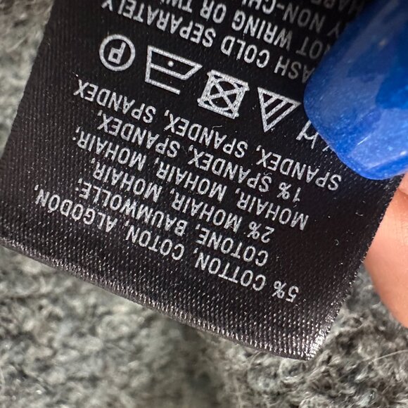 Anthropologie: Sleeping on Snow sweater sz S gray embroidered floral flare - Picture 6 of 6